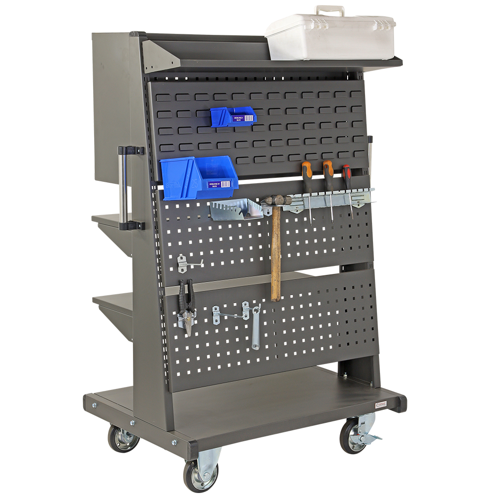 Mobile Panel Cart with Storage Cabinet